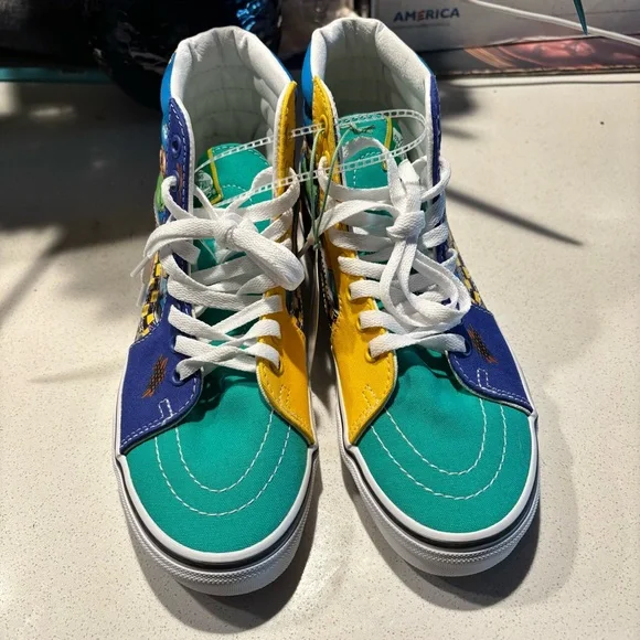 Vans Sesame Street Sk8 Hi Oscar's Taxi Service Sneakers women 7.5 men 6 38 NWT - Picture 5 of 7